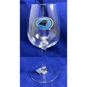 Carolina Panthers Wine Glass. 12 oz Glass. NFL Officially Licensed Product.